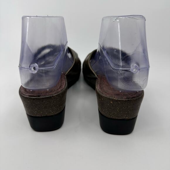 Catwalk Women Fashion Sandals Wedge Strappy Heels WMN US8 EU38 Brown Block - Picture 3 of 7